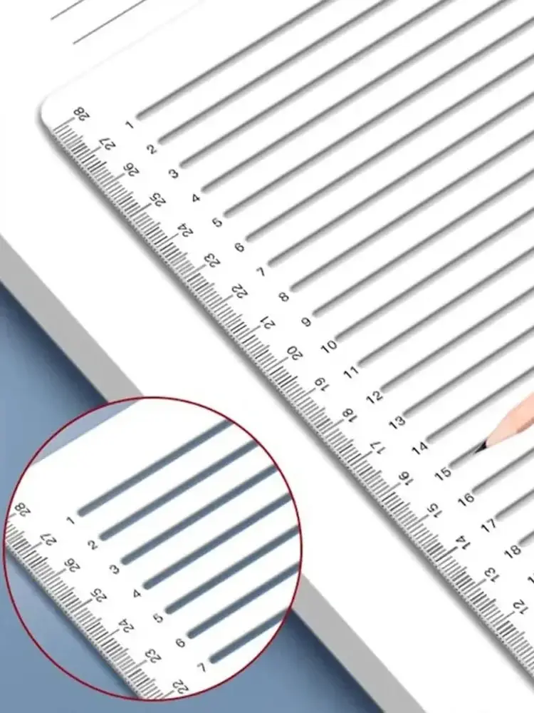 1PC-High-Quality-Straight-Line-Stencil-Ruler-Transparent-Lines-Markings ...