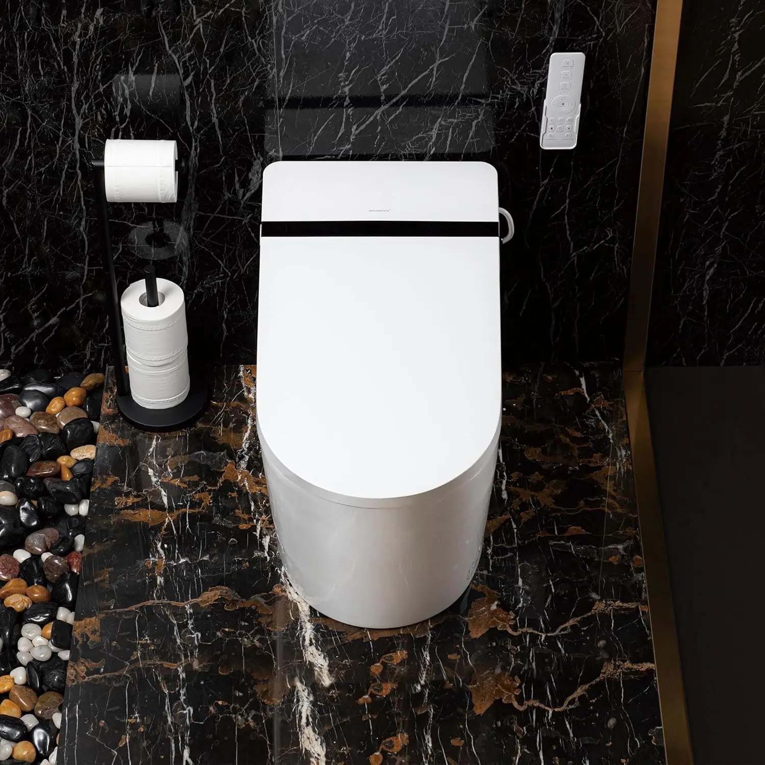 Smart Bidet Toilet,Auto Open & Close,Foot Sensor Operation,Auto Flush,Heated Seat,Tankless One Piece Elongated Toilet,T-0099 3