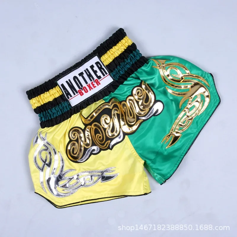 Professional Muay Thai Shorts, Sanda Boxing Suits, Adult Competition Training, MMA Fighting Short Pants, Girls and Boys Althetic