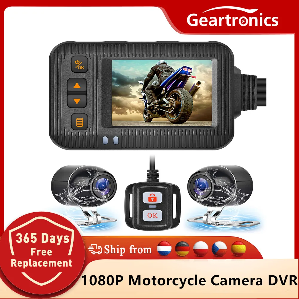 1080p Waterproof Motorcycle Camera Dvr Motorcycle Dashcam 2 Inch Front