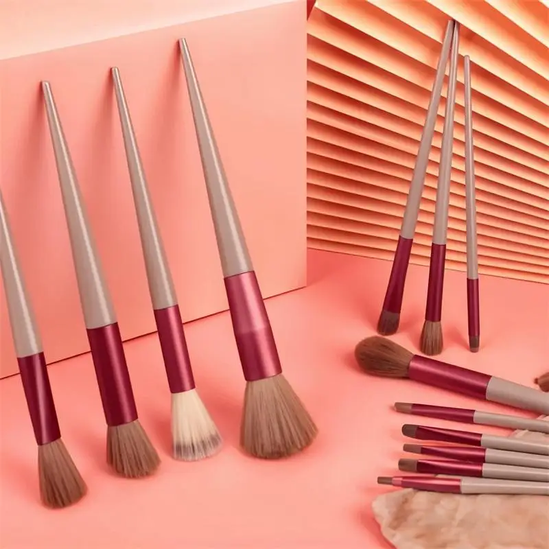 Makeup Brushes Set 13PCS Professional Foundation Blush Eyebrow Powder Kabuki Vegan Travel Case Soft Synthetic Cosmetic Brush Kit makeup brush set makeup brush makeup tool set makeup tool