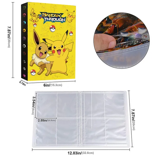 Classeur d'Affichage de Carte Pokémon GX VMAX EX, Album Photo de Cartes à  Jouer Pikachu, Outil de Protection des Lettres, Accessoire de Dossiers,  Livre, 240 Pièces - AliExpress