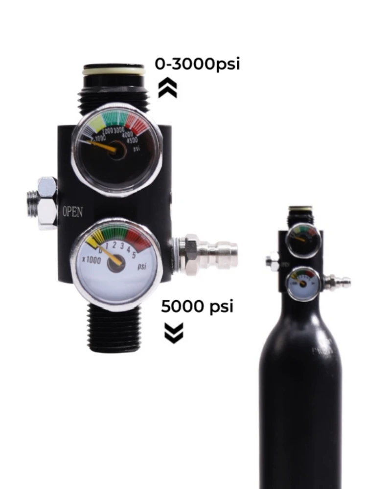 TUXING HPA Tank Regulator Valve M18*1.5 Thread 5000PSI Compressed Air Cylinder A