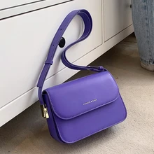 

Small PU Leather Flap Crossbody Bags for Women 2022 Summer Trendy Shopper Simple Branded Luxury Shoulder Side Sling Bag Handbags