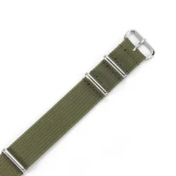 Universal Nylon Canvas Watch Strap with Needle Buckle - Sporty and Stylish Watch Accessory - 22mm (Army green)