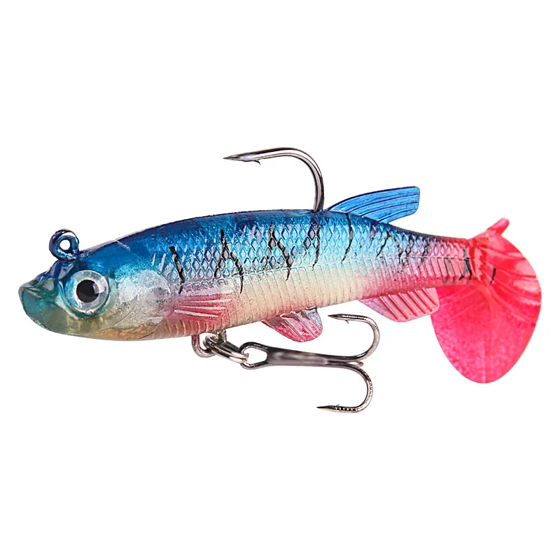 Silicone Fishing Lures Artificial Soft Bait With Hook Jig Spoon Wobblers  For Bass Carp Pike Swimbait Fishing Tackl