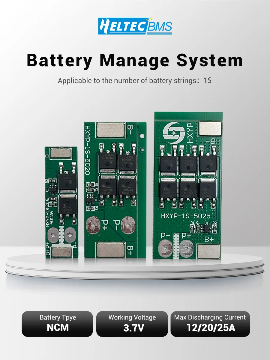 BMS 1S 12A 20A 25A 3.7V lithium battery protection board 18650 4.2V charging vol