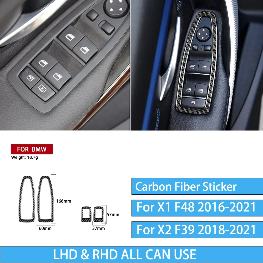 Carbon Fiber Style Car Gear Shift Head Cover Trim For BMW X1 F48 2 Series F46 2015-2018 | Fruugo UK - View #4
