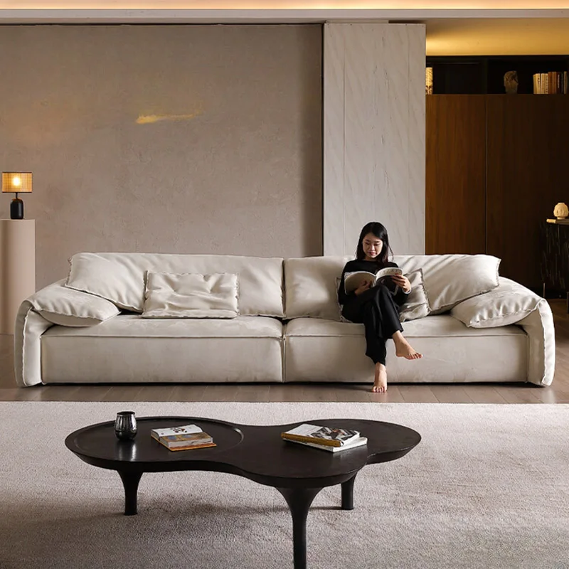 

Tatami Cream Living Room Sofas Individual Unique Full Body Adults Couch Small Family Wooden Sofa Sala De Estar Home Furniture