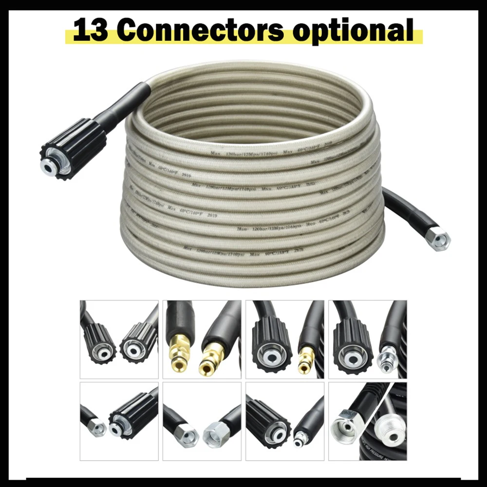 Shower Water Hose 2~40m High Pressure Water Cleaning Hose Pipe Cord Pressure Washer Hose Extension for Karcher Bosch Black & Decker Makita