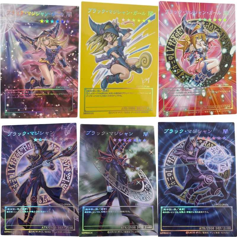 Yu Gi Oh Card Black Magician Girl Dark Magician Collezione Di Giochi Anime Serie Classica Carta In Rilievo Laser Giocattolo Acg Fai Da Te