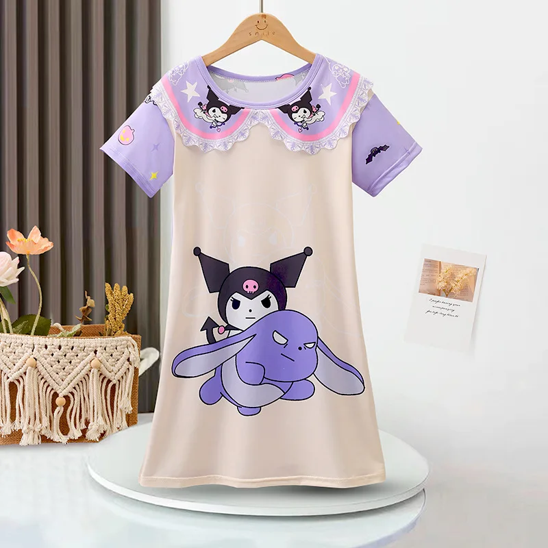 여아 여름 잠옷, 여아 잠옷 및 로브, 어린이 집 의류, 라운지 착용, 여아 공주 잠옷 로브, 2024