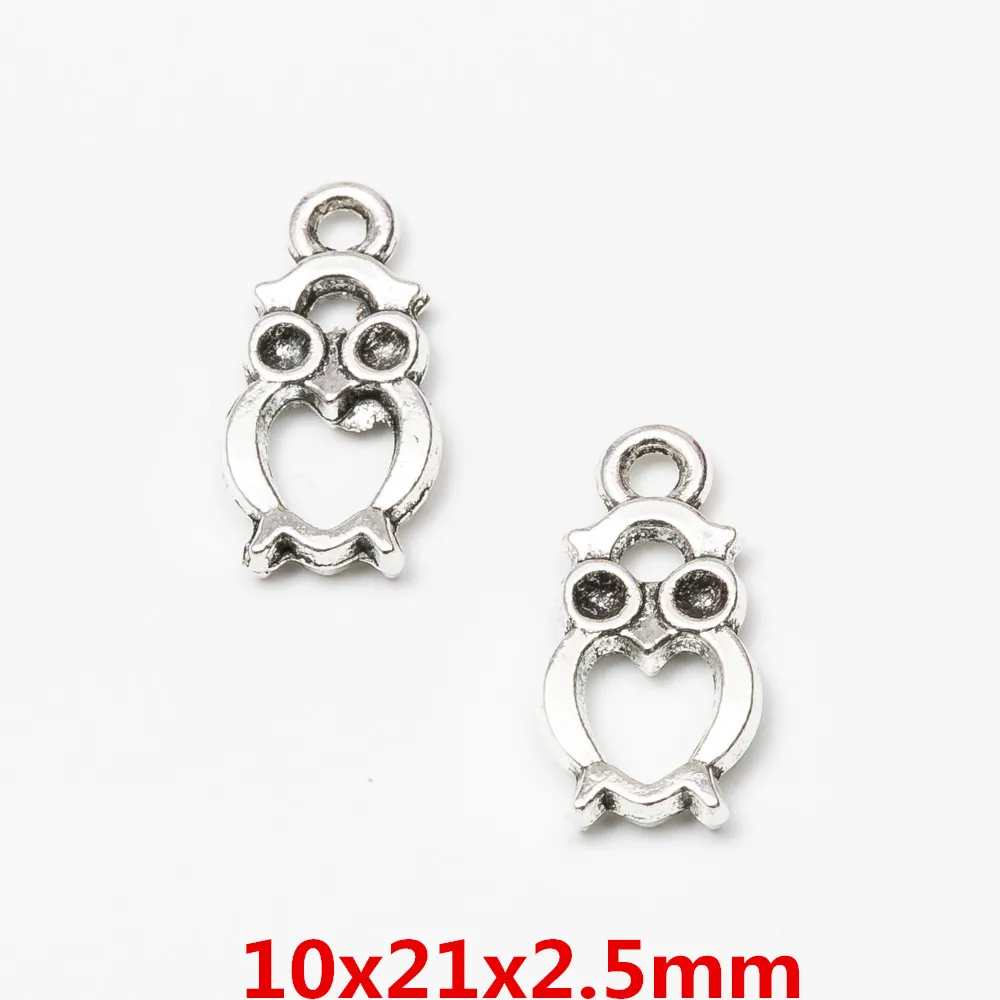 

50pcs owl Craft Supplies Charms Pendants for DIY Crafting Jewelry Findings Making Accessory 43