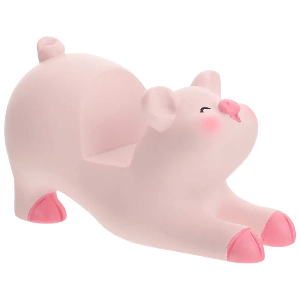 

Piggy Phone Holder Decor for Bedroom Bracket Cute Cutainsforbedroom Cell Stand Desk Resin Cellphone