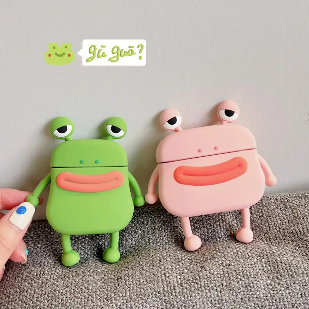 

Lovely Sausage Mouth Frog For Apple AirPods 1 2 pro Bluetooth Headphone Cover 3rd Generation Silicone Soft Cover Protective Case