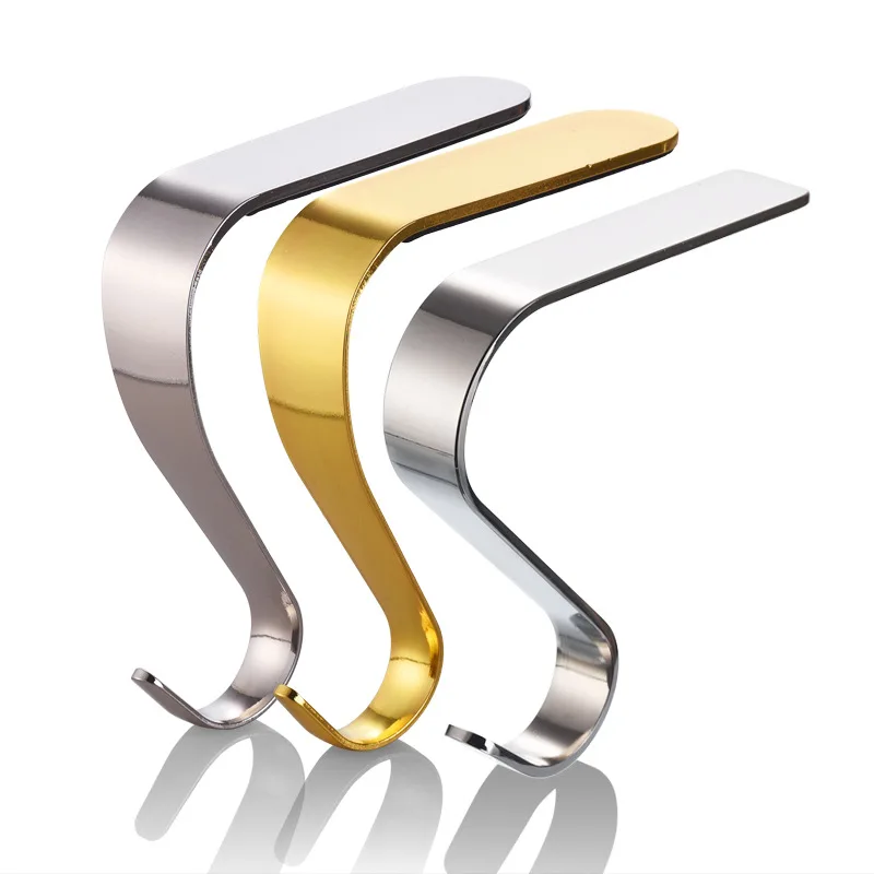 

10pcs Christmas Fireplace Metal Hanging Socks Hooks Xmas No-Slip Stocking Holders Hanger Door Garland Wall Hook Decoration