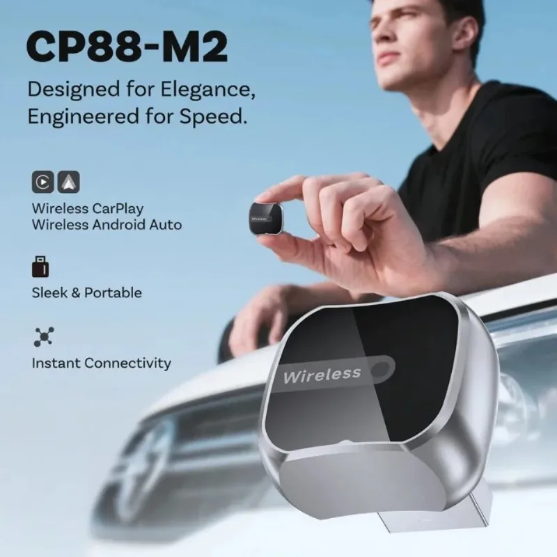 무선 CarPlay 및 안드로이드 Auto 어댑터 USB 유선-무선 동글 (아이폰, 안드로이드 폰용) OEM 유선 CarPlay 차량용 액세서리