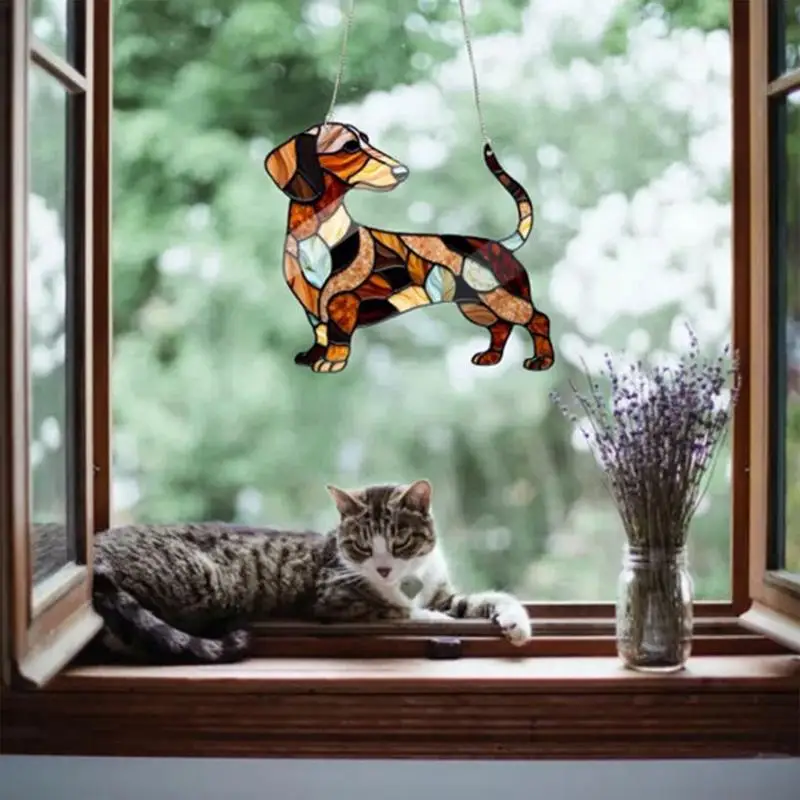 Dachshund Sun Catchers Indoor Window Memorial Pet Suncatcher Acrylic Suncatcher Window Hangings