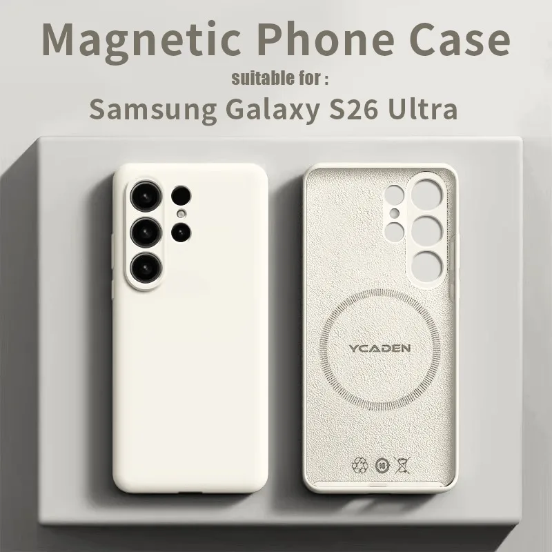 Magnetic Liquid Silicone Wireless Charging Phone Case - Soft Back Cover