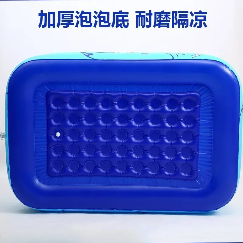 Inflatable Swimming Pool Thickening Family Summer Outdoor Water Play Pool Bathtub with Bubble Bottom for Kids 43x28x15inch inflatable swimming pool