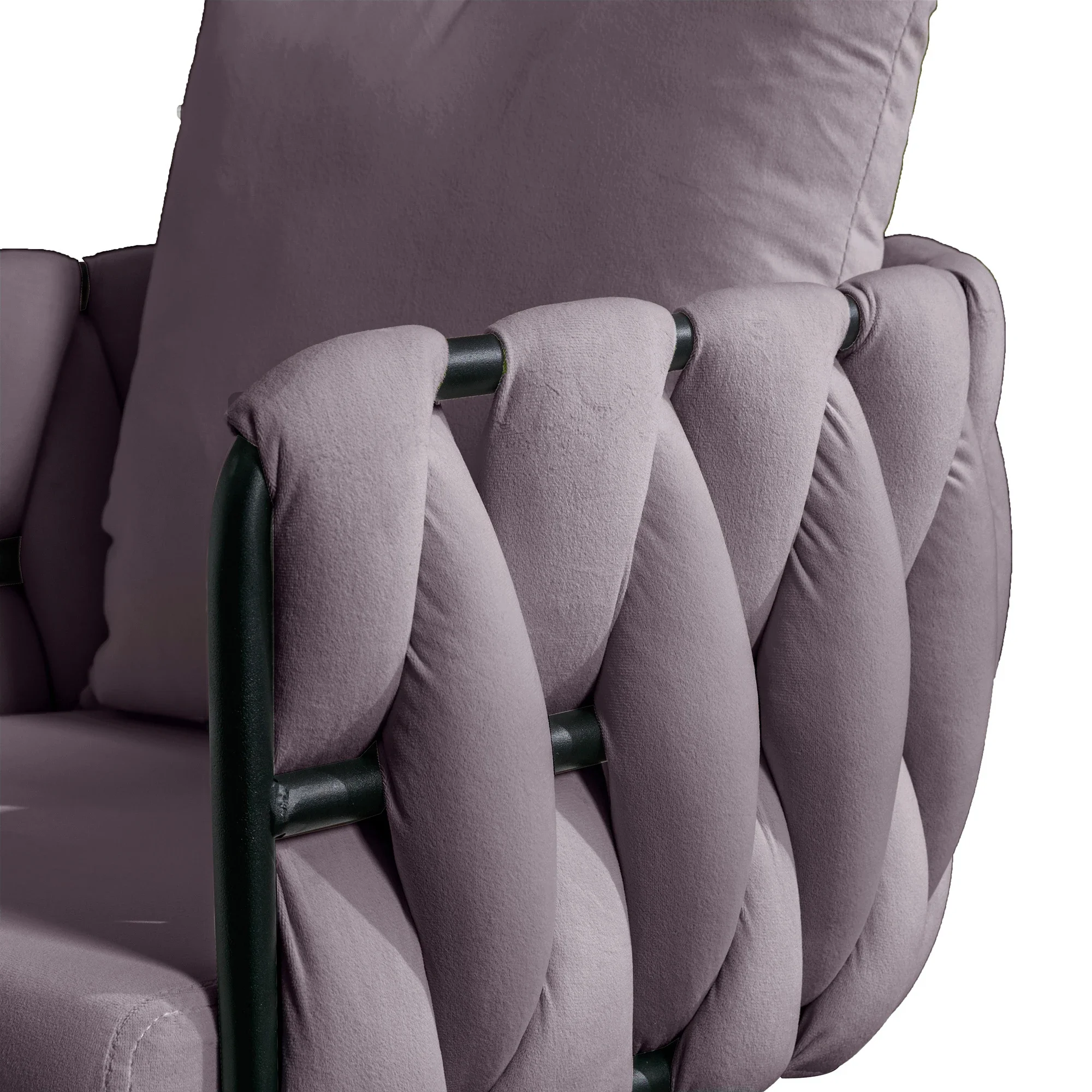 Pure purple modern velvet dining chair 2 piece set of hand-woven upholstered chairs living room chairs upholstered side chairs