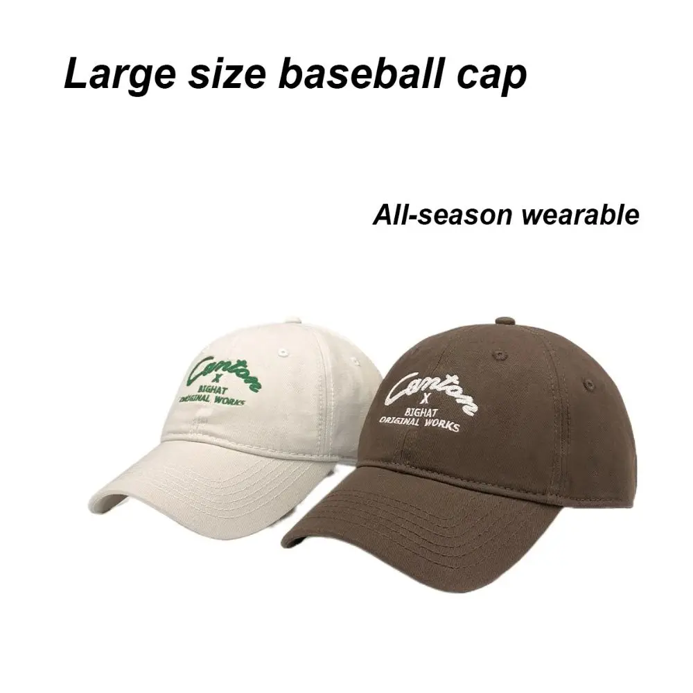 

54-59CM Baseball Caps High Quality Cotton Bigger Size Peaked Cap Durable 60-65CM Large Hats Outdoor