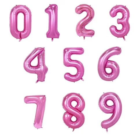 

32inch Birthday Number Balloons 2pcs/set 16 21 30 99 Year Anniversary Rose Gold Black Birthday Party Decoration Digital Ballons