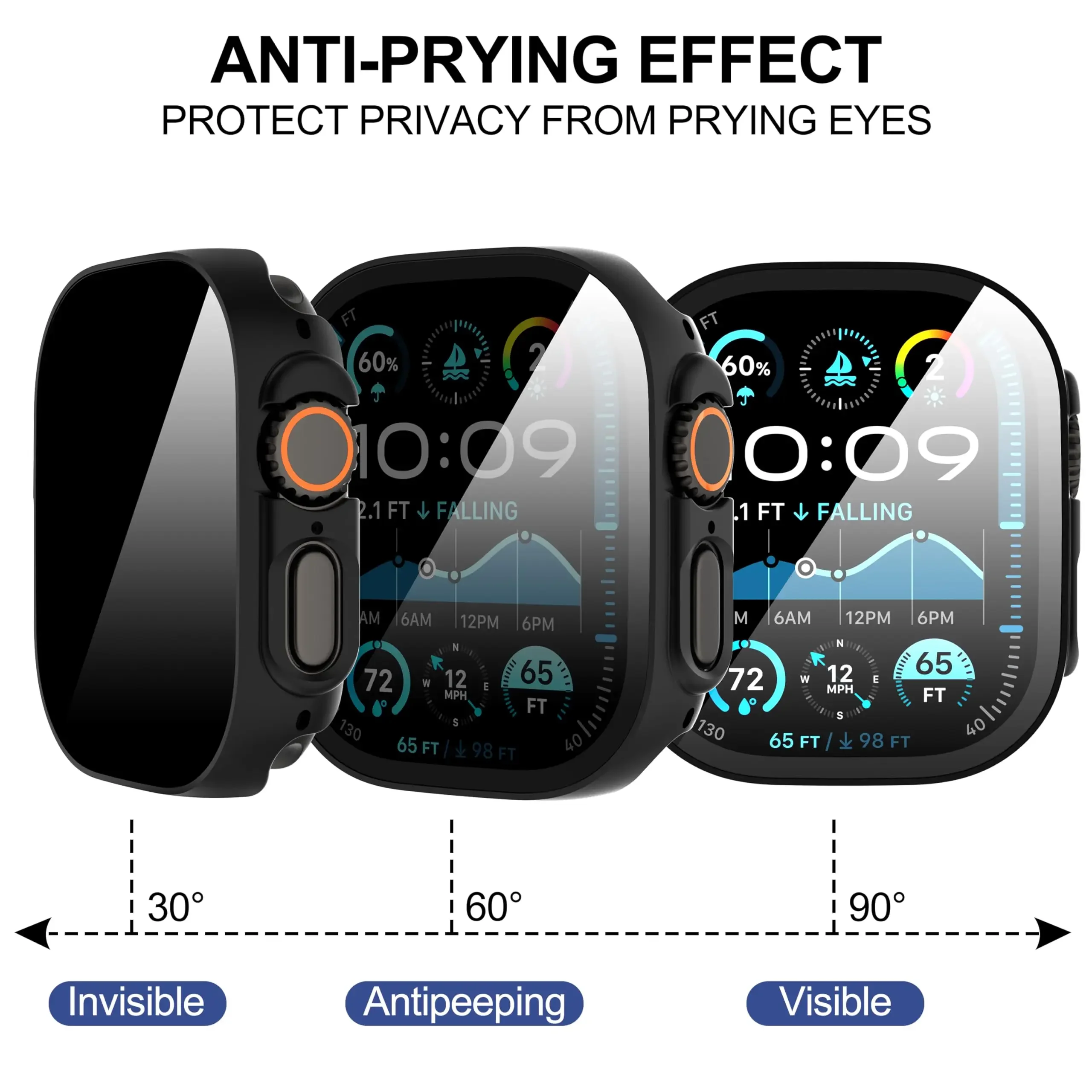 Shockproof Apple Watch Ultra Case with Tempered Glass Protector