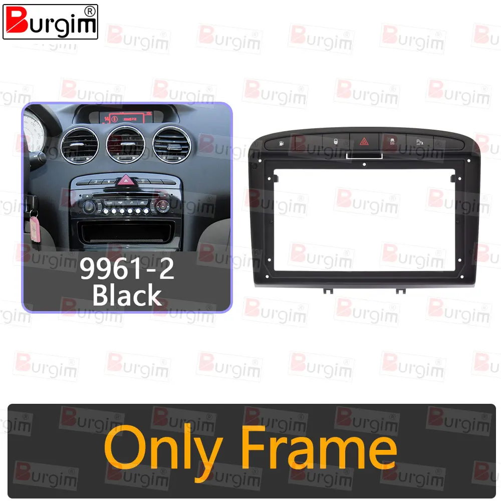 sound-way Kit Montaje Autoradio, Marco 10.1/9 Pulgadas Radio para Coche, Adaptador Compatible con Peugeot 208/2008 2013-2019