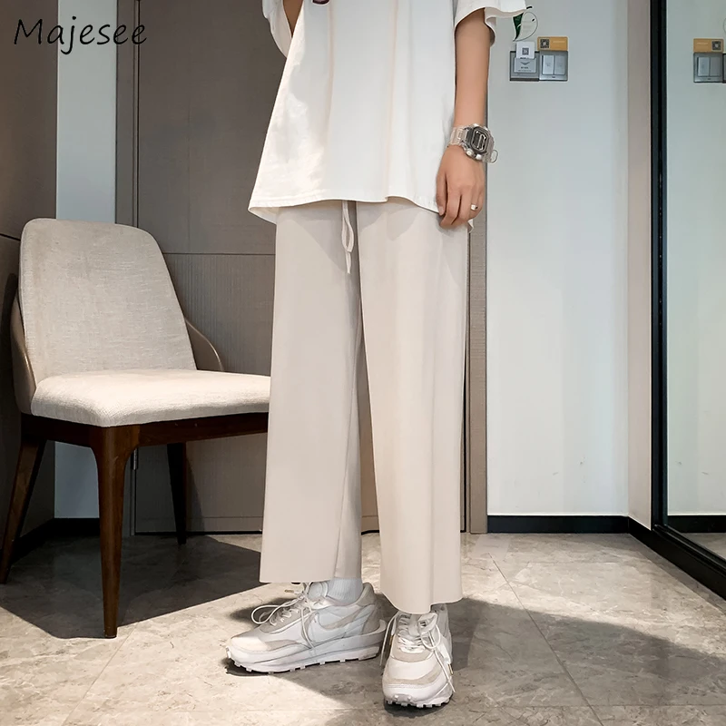 

Pants Men Baggy Retro Ulzzang Students Simply All-match Breathable Thin Trouser Summer Teens Male Popular Trendy Casual Hip Hop