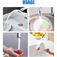 720°Universal Kitchen Faucet Anti-splash Aerator Bathroom Tap Rotatable Faucet Sprayer Saving Water Tap Nozzle Extender Adapter 4
