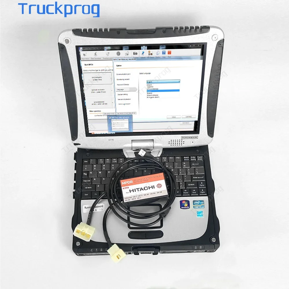 for Hitachi Dr.ZX 4pin 6pin connectors Excavator Diagnostic Tool