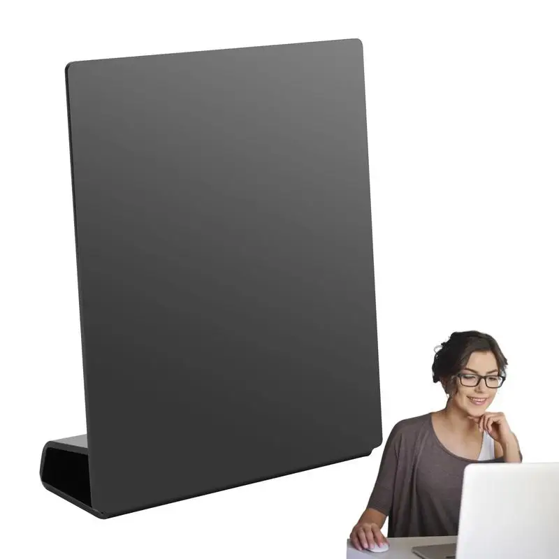 

Desktop Black Dry Erase Board Erasable Acrylic Writing Note Planner Board With Stand Organizer Planning Boards For Memos Lists