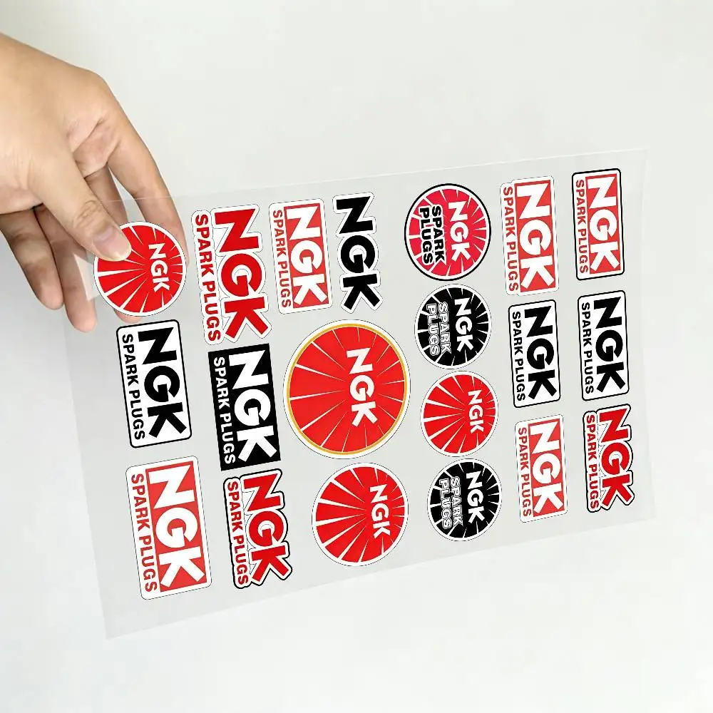 NGK 오토바이 반사 스티커 헬멧 스쿠터 연료 탱크 공구함 레이싱용 방수 데칼