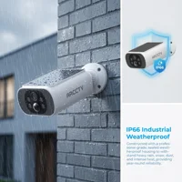 ARCCTV 2K WiFi caméra solaire couleur Vision nocturne conversation bidirectionnelle FHD caméra de Surveillance extérieure sans fil IP66 étanche sirène alarme 8