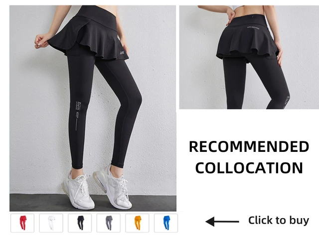 Women Leggings With Pockets Tennis Skirted Leggings Pockets Elastic Sports Yoga  Capris Skirts Legging штаны для женщин - AliExpress