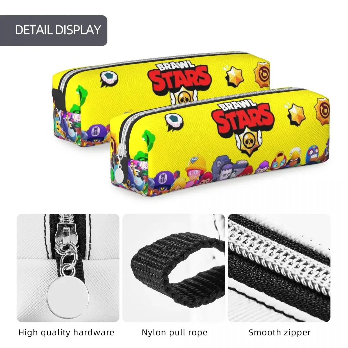 Brawled Game Pencil Case cases Pen Holder for Student Large Storage  Bags Office Zipper Stationery 5