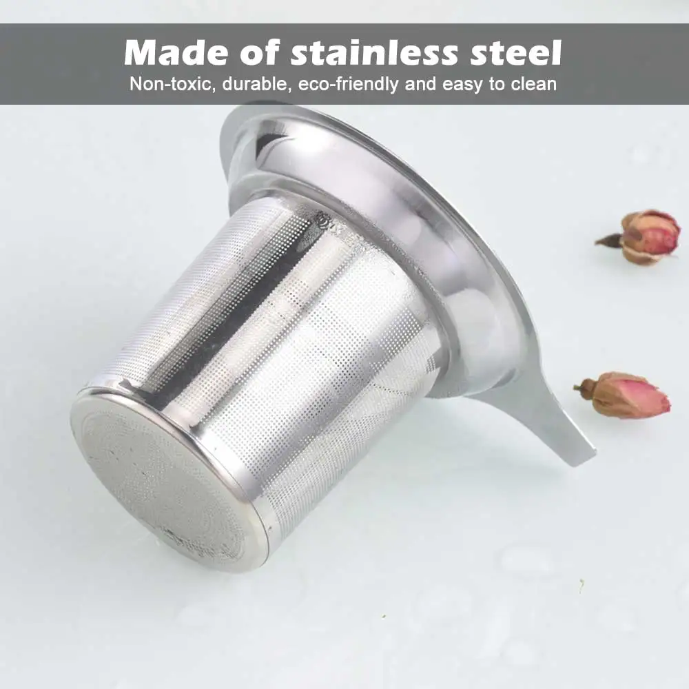 Reusable Stainless Steel Coffee Filter Paperless Coffee Maker Strainer Double Fine Mesh Basket Loose Tea& Ground