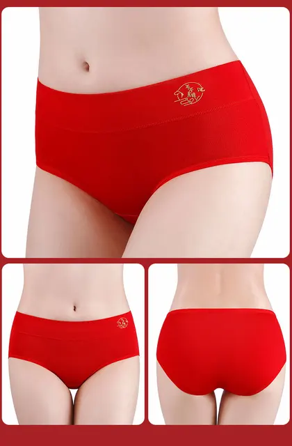  KEAIDO 4Pcs Women's Underwear Chinese New Year Lucky Red Briefs  Panties Birthday Tiger Spring Festival Undies Knickers (M,Medium) :  Clothing, Shoes & Jewelry