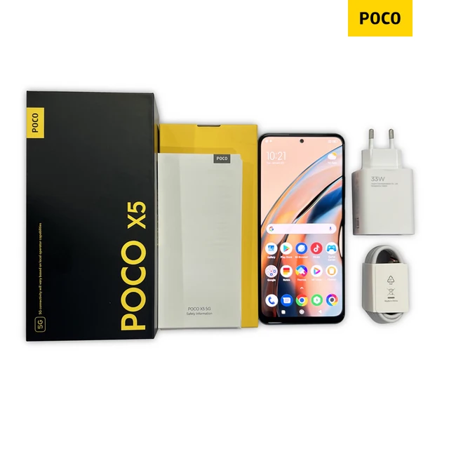 POCO X5-Téléphone portable 5G, version globale, 128 Go, 256 Go, 120Hz, AMOLED DotDisplay, Snapdragon 695, NDavid, 33W, charge rapide, appareil photo 48MP 5