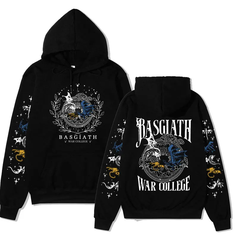 

Fourth Wing Graphic Printed Hoodies Men Women's Basgiath War College Dragon Rider Fashion Oversized Sweatshirts Hoody Unisex