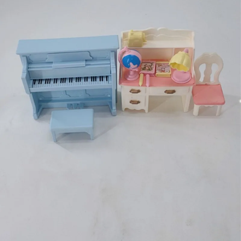 

Настольное кресло для куклы, миниатюрный письменный стол из АБС-пластика, аксессуары для кукольного домика, Канцтовары, туалетный столик, 16 см