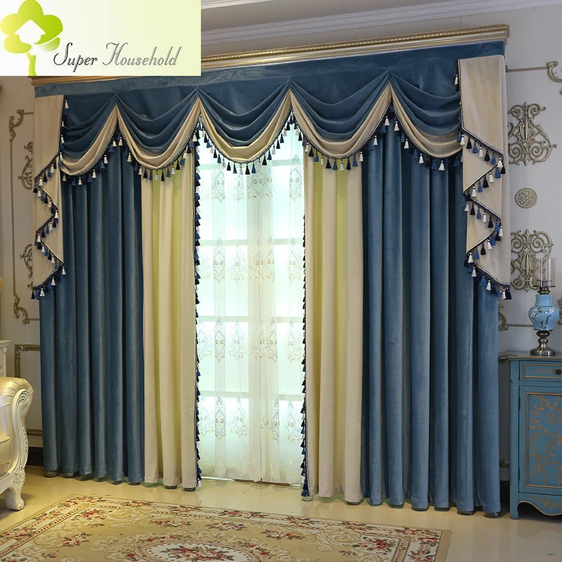 Cortinas de terciopelo italiano de doble Color dormitorio, cortina gruesa para ventana, cenefa para sala de estar, tela moderna|Cortinas| - AliExpress