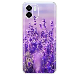 Cute Cat and Butterfly Pattern Soft Silicone Phone Case for Redmi A1 (Pink Blue)