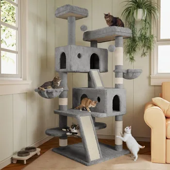 66-Inch Multi-Level Large Cat Tree Tower 1