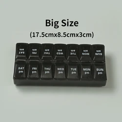 Compact 7-Day Travel Pill Organizer with 14 Compartments for Medication and Vitamins (NO.11)