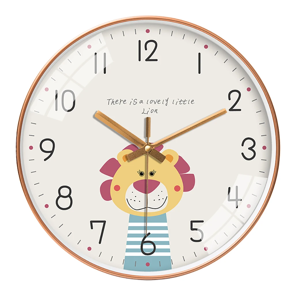 

Wall Clocks Kids Silent Non-Ticking Battery Operated Decorative Clock Round Wall Clock for Children Living Room Easy to Read