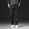 Classic Men's Business Casual Velvet Jeans 2024 New Winter Chinese Embroidery Straight Loose Warm and Comfortable Thick Pants 4