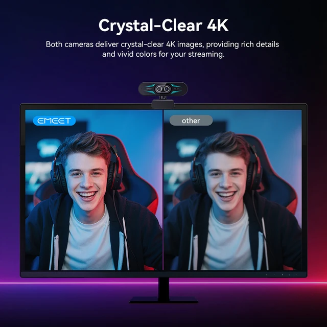 4K Webcam 1080P 60fps Web Camera