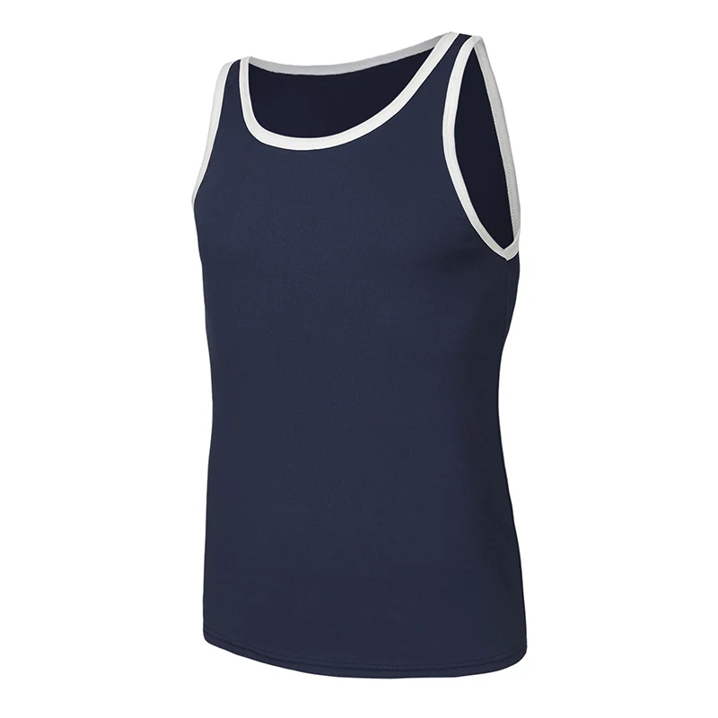 3/5 Piece Men's Fashion Color Matching Casual Vest Loose Plus Size Sports Running Fitness Shirt Teenagers Handsome Bottoming T